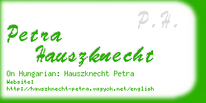 petra hauszknecht business card